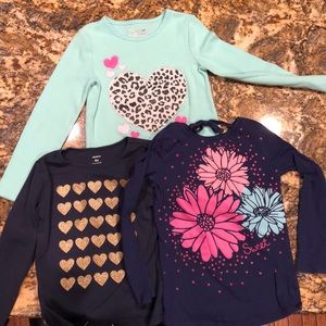 Girls size 6 - 3 long sleeve T-shirt bundle